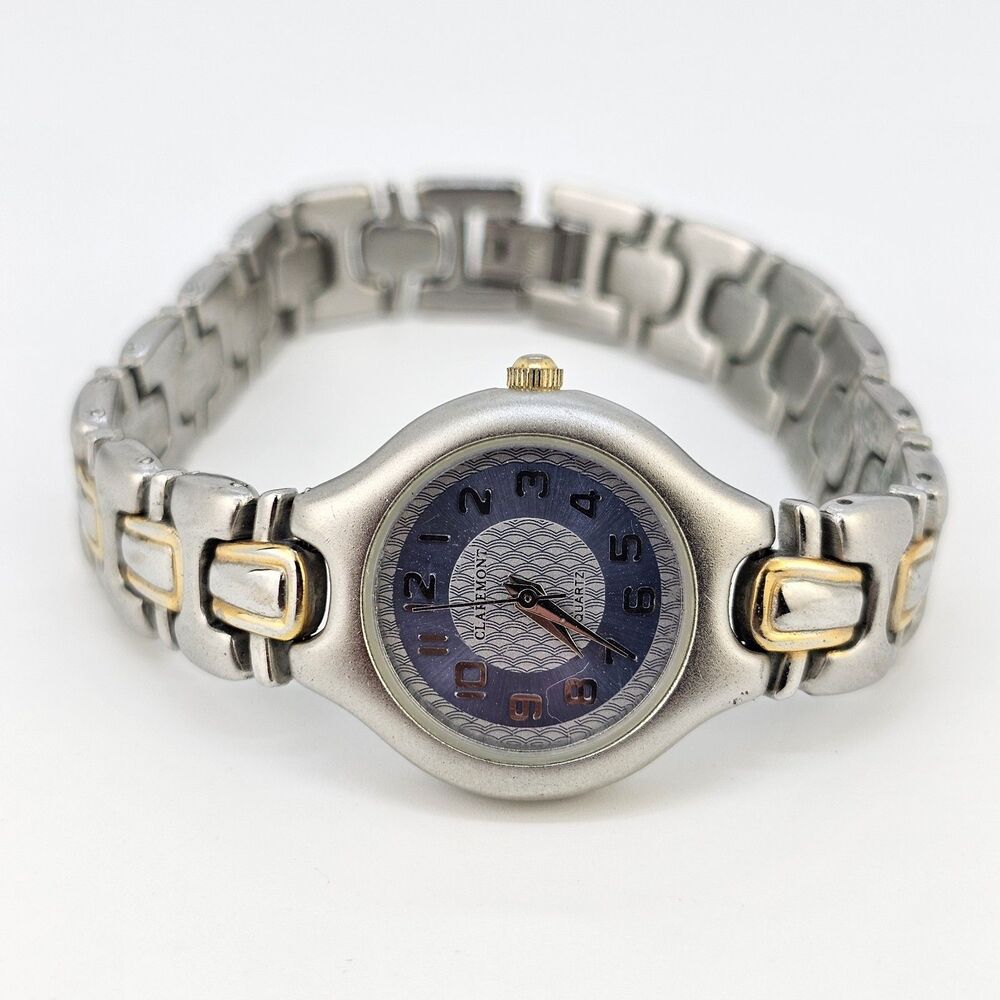 Claremont Women's Watch 25MM Multicolor Dial Bracelet Band‎ 7.5" New Battery